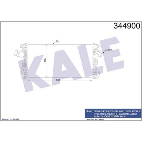 Kale KLR-344900 Turbo Radyatörü Intercooler Astra J-Cruze Fiyatı