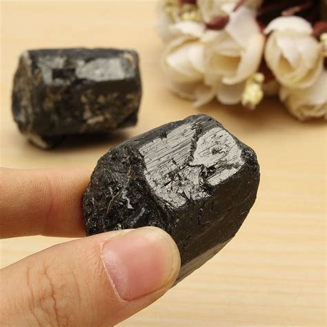 100g Black Natural Rough Tourmaline Quartz Stone Specimen Healing Gem Accessories | Alexnld.com