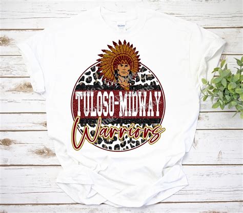 Tuloso-midway Warriors Mascot Version Glitter Texas PNG - Etsy