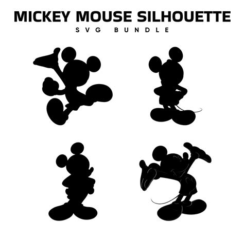 Mickey Mouse Silhouette Template