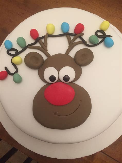 Reindeer Christmas Cake | Christmas cake designs, Christmas cake ...