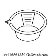 1 Line Art Black And White Hair Dye Mixing Bowl Clip Art | Royalty Free ...