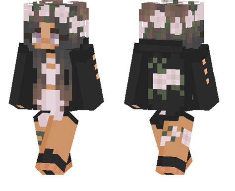 Girl with Flower Crown | Minecraft PE Skins