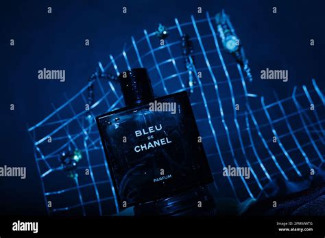Blue De Chanel Perfume Advertising Stock Photo - Alamy