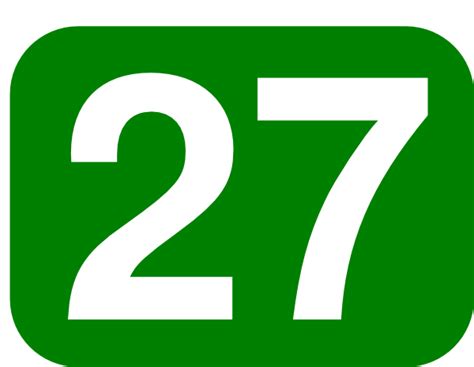 number 27 clipart - Clip Art Library