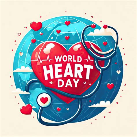 World Heart Day Poster Featuring a Heart with World Day Message | Premium AI-generated image