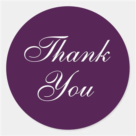 Elegant Thank You Stickers in Purple | Zazzle in 2024 | Thank you stickers, Beautiful stickers ...