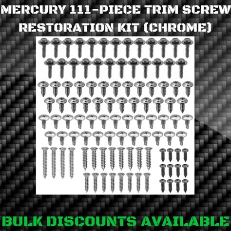 1967+ MERCURY MARQUIS Interior Exterior Molding Engine Bay Trim SCREW KIT Chrome EUR 33,32 ...