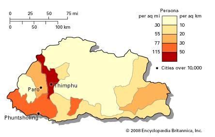 Bhutan population density | Bhutan, Thimphu, Density