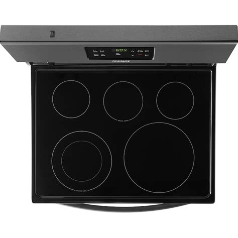 Frigidaire 30-in Glass Top 5 Elements 5.3-cu ft Self-Cleaning Freestanding Electric Range (Black ...