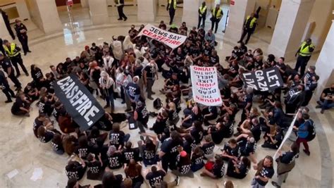 Israel-Hamas war protest: More than 300 arrested on Capitol Hill