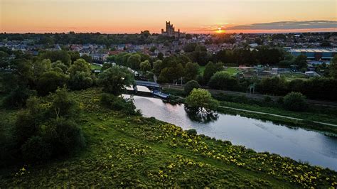 Sunset over Ely Riverside Photograph by James Billings | Fine Art America