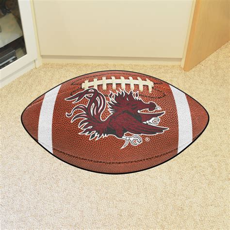 South Carolina Gamecocks Logo Football Shaped Area Rug