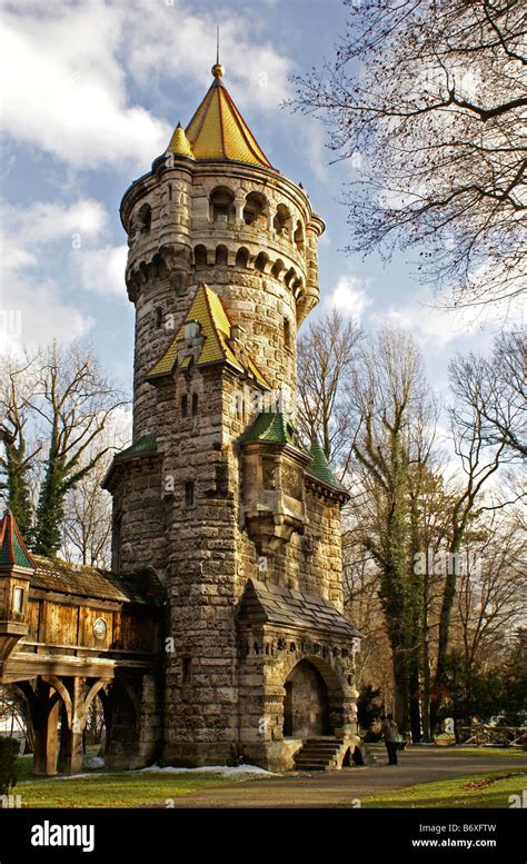 Old tower in Landsberg am Lech, Germany Stock Photo: 21481513 - Alamy