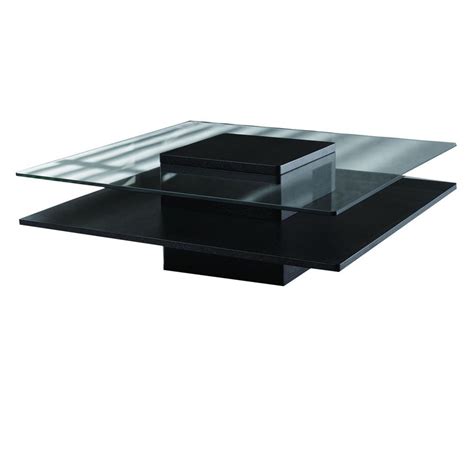 Shop New Spec Cota Black/Clear Glass Square Coffee Table at Lowes.com