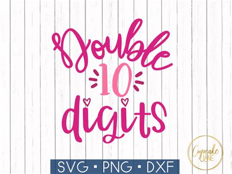 Double Digits SVG Instant & Digital Download for Silhouette | Etsy