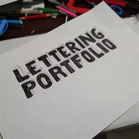 Portfolio Lettering in simple lettering style. Think On, Lettering Styles, Try On, School Work ...