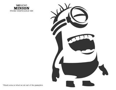 Pumpkin Carving Templates, Pumpkin Template, Minion Stencil, Minion ...