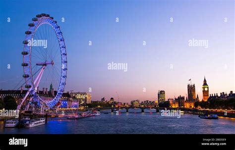 London city skyline at Night, London, UK Stock Photo - Alamy