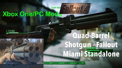 Fallout 4 Xbox One/PC Mods|Quad-Barrel Shotgun - Fallout Miami Standalone - YouTube