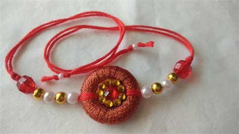 Silk thread ring Rakhi for rakshabandhan|| diy Rakhi|CC115 - YouTube