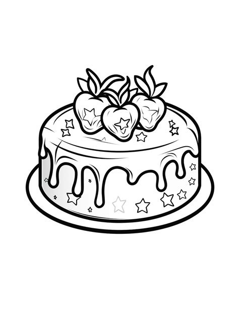 Details 80 newest cake coloring pages , free to print and download - Shill Art