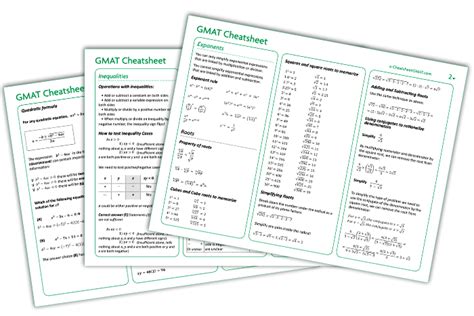 GMAT Cheatsheet: GMAT Math FormulasGMAT Cheatsheet: GMAT Math Formulas | Gmat, Math review ...