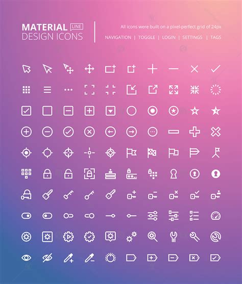 800 Material Design Icons on Yellow Images Creative Store