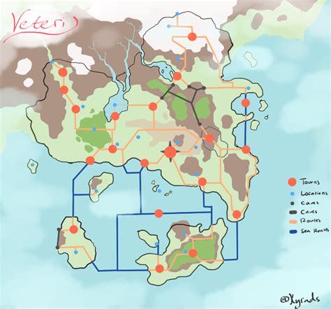 Fakemon Region Map I made. Curious to know what people think! : r/fakemon