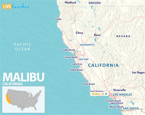 Map of Malibu, California - Live Beaches