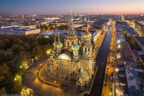 St. Petersburg at night – the view from above · Russia Travel Blog