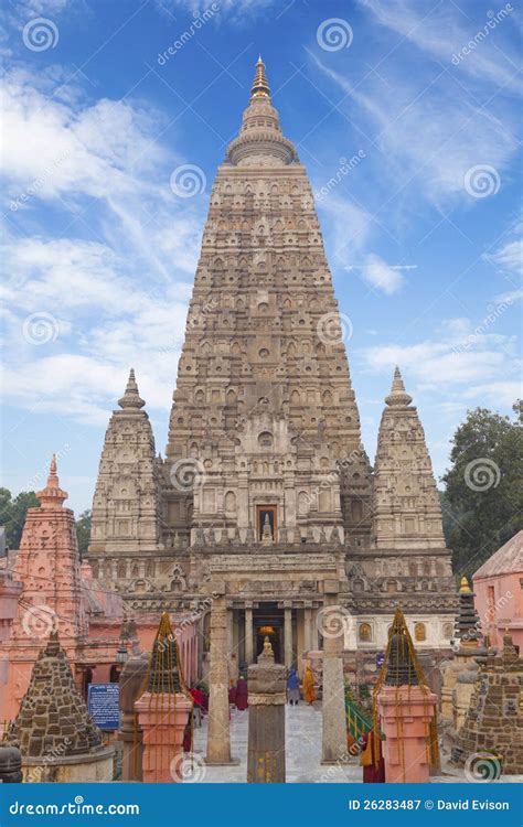 Mahabodhi Temple. stock image. Image of buddhism, meditating - 26283487