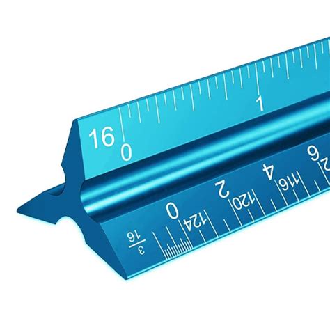 12" Aluminum Architect Scale, Triangular Scale, Scale Ruler for Blueprint, Triangle Ruler ...