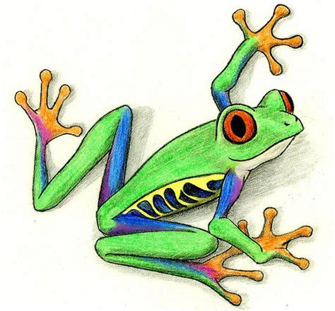 Tree Frog Cartoon | Tree frog tattoos, Frog art, Tree frog art