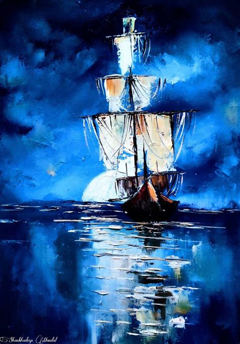 Pirates ship Painting by Shankhadeep Mondal | Saatchi Art