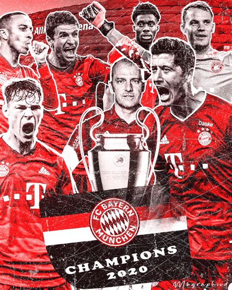 Bayern munchen 2020 Champion League poster design | Fc bayern munich ...