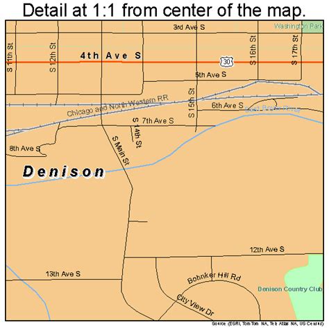 Denison Iowa Street Map 1919945