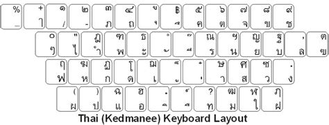 Thai Kedmanee Keyboard Labels - DSI-Keyboards.com