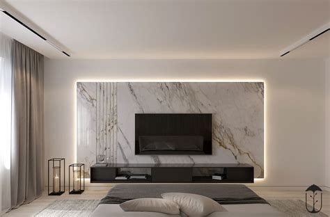 UI024 on Behance | Feature wall living room, Living room design modern, Living room tv unit