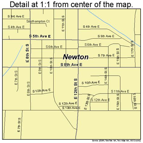 Newton Iowa Street Map 1956505