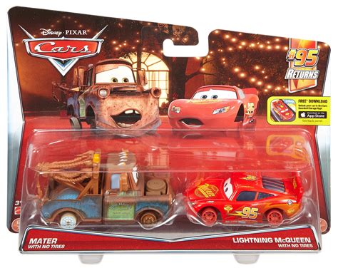 Buy Disney Pixar Cars Mater with No Tires and Lightning McQueen with No ...