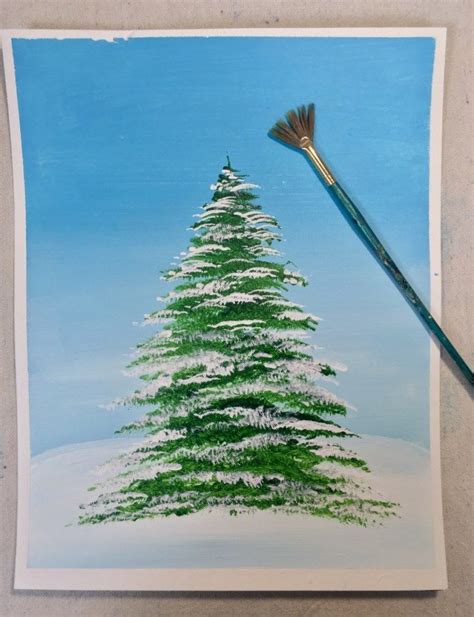 How To Paint A Christmas Tree | Christmas tree painting, Tree painting ...