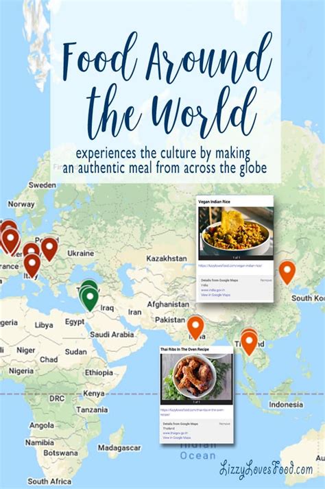 Food Around the World Map with Recipes to Explore | Lizzy Loves Food