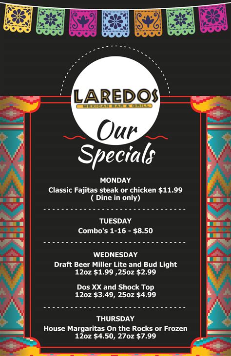 Specials – Laredos Mexican Restaurant