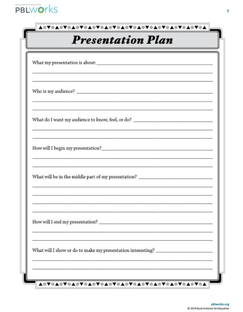 Presentation Plan | MyPBLWorks | Teaching | Presentation, How to plan ...