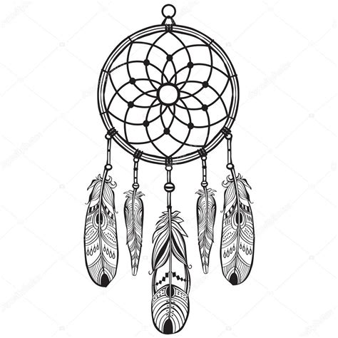 Native American Indian talisman dreamcatcher — Stock Vector © wikki33 #107935018