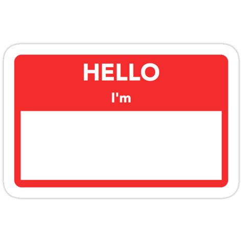 "Hello I'm" Stickers by TinkurLab | Redbubble