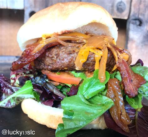 THE OSTRICH BURGER – Lucky 13 Bar & Grill