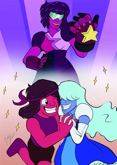 Steven Universe Sapphire and Ruby Fusion A4 Print - Etsy