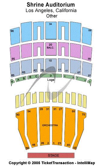 Shrine Auditorium Seating Chart